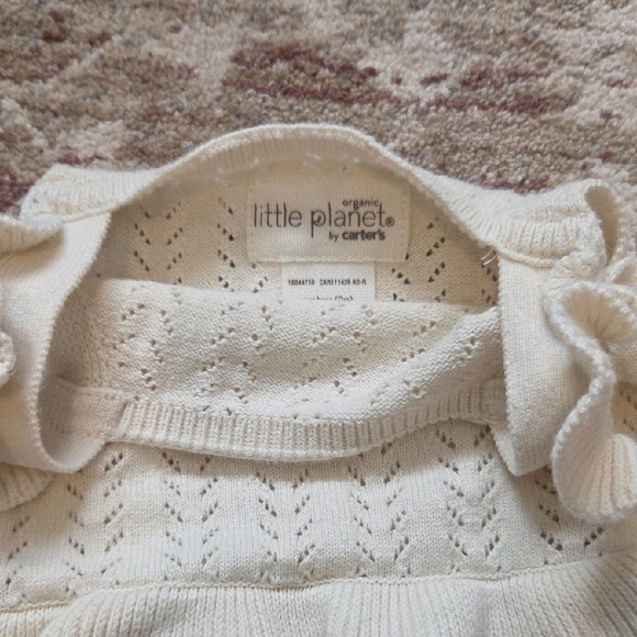 Cream Knit Ruffle Bodysuit - Picture 2 of 2